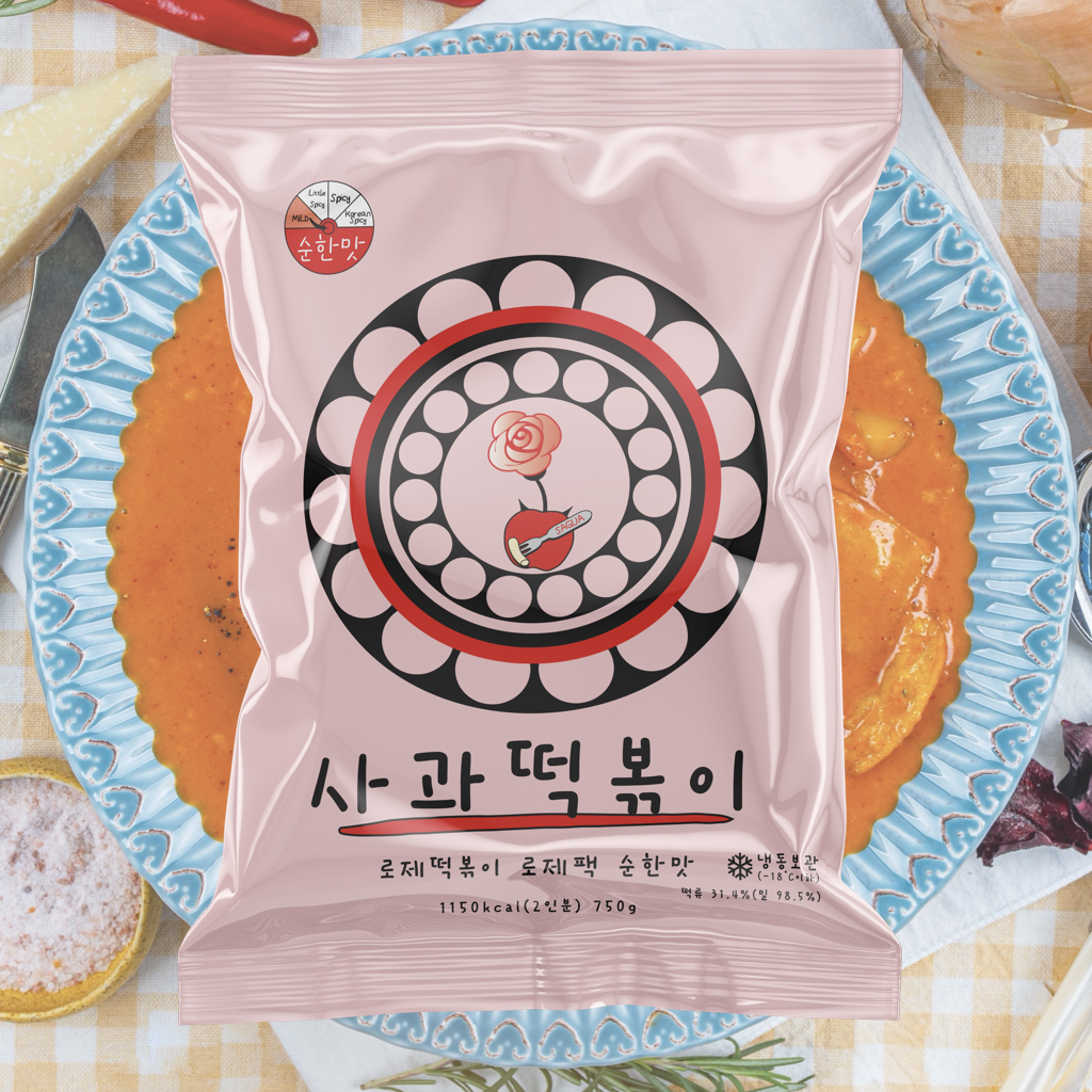 사과떡볶이-로제떡볶이 밀키트 로제팩 순한맛, 750g, 1개 - 상세 이미지 2