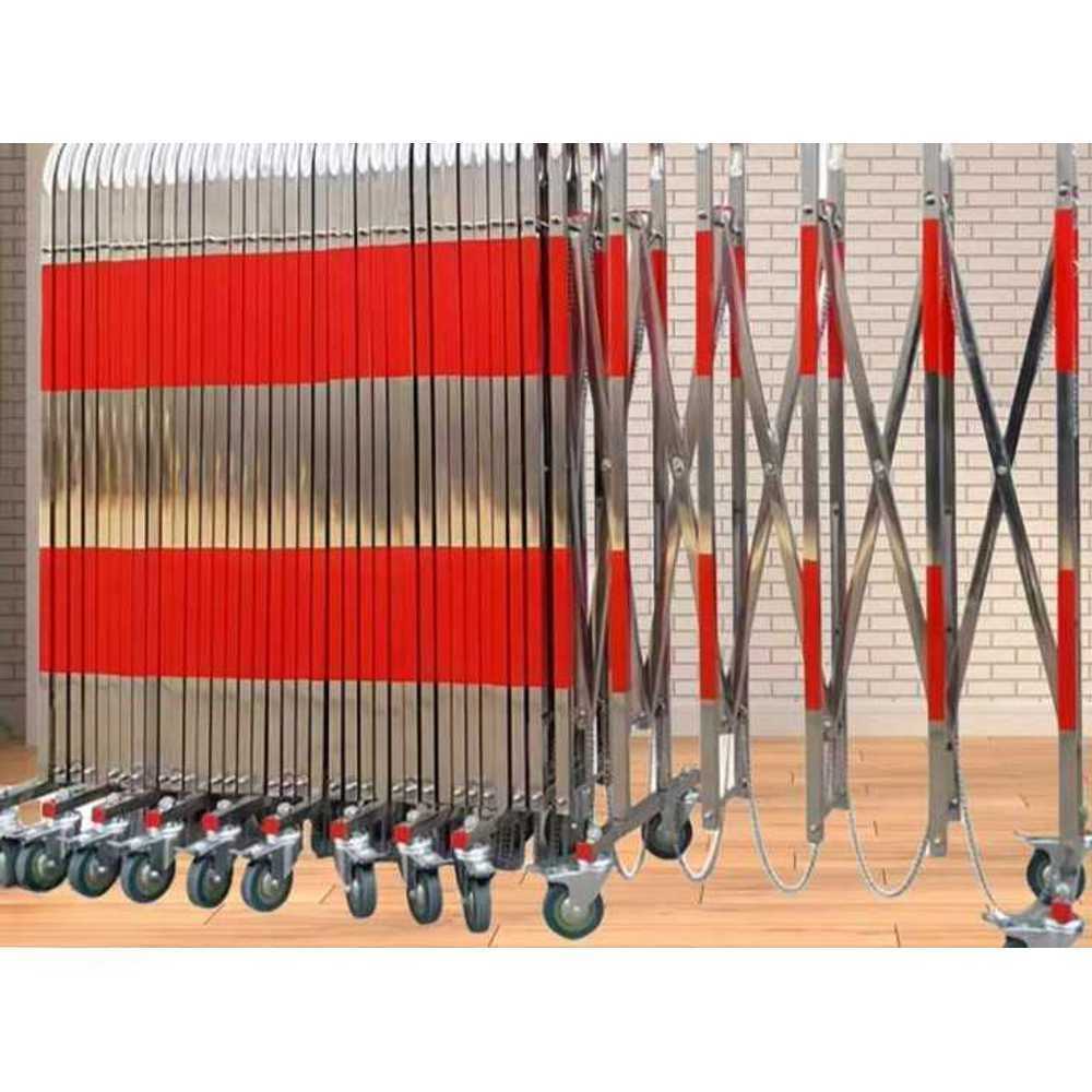 스테인리스 자바라 대문 이동식 학교 펜스 도어 가드레일 1.1x2m - 상품 이미지