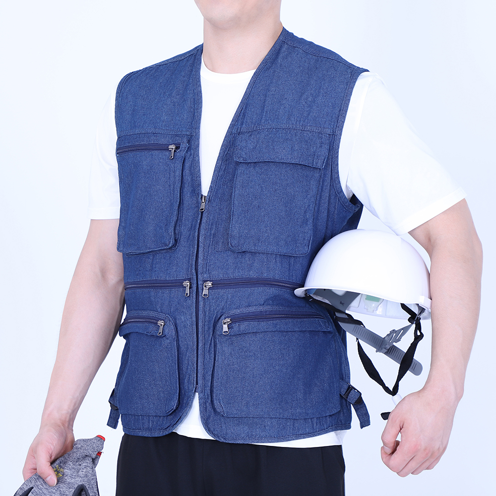 작업용조끼 청작업복 조끼 여름 용접작업복 주머니많은 빅사이즈 - 상세 이미지 2