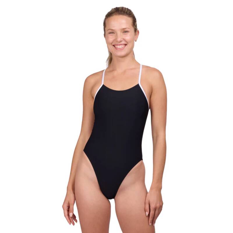 졸린 브랜든 원피스 수영복 JOLYN Brandon 2 Contrast One Piece Swimsuit - Black/White - 메인 이미지