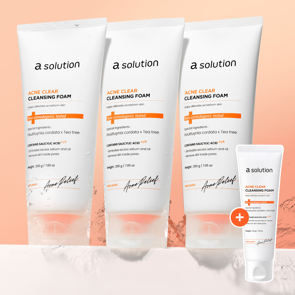 올해 인기제품 최고의 여드름 케어, 닷솔루션 클렌징 폼 2 닷솔루션 에이솔루션 아크네 클리어 클렌징 폼