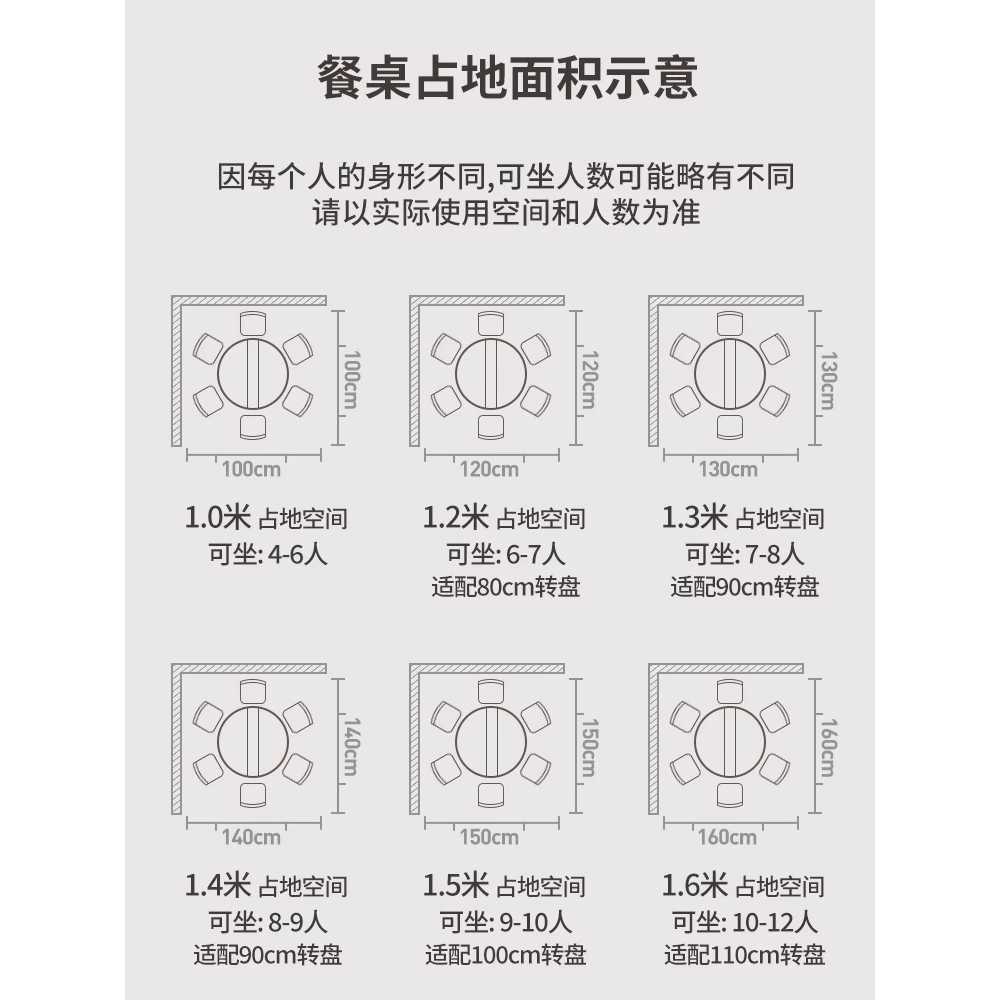 접이식 식탁 홈 주방 아파트 이동식 원형 테이블 가구 1m 이미지 6