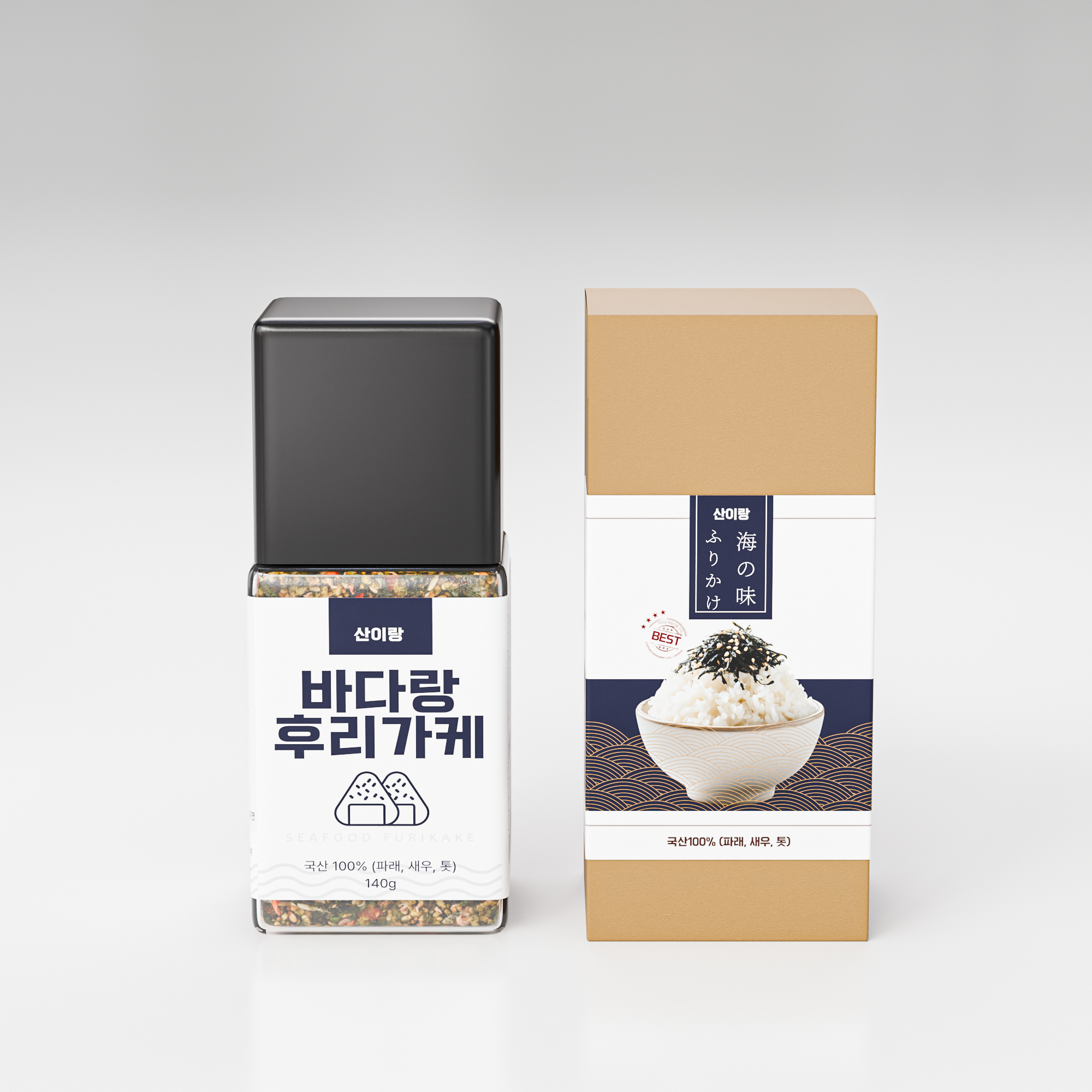 바다랑 후리가케 주먹밥 오차즈케 가루 140g, 1개 - 메인 이미지