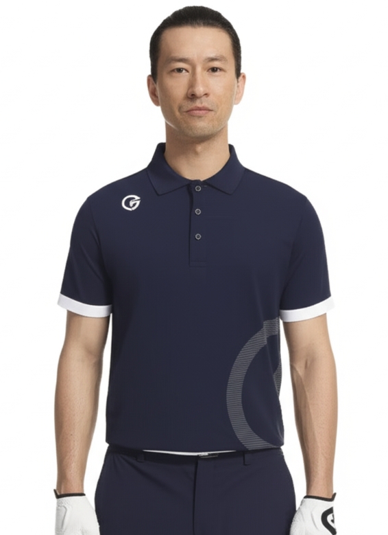 팬텀 FANTOM 남성 여름 냉감 컬러배색 패턴 필드룩 골프웨어 반팔 카라 티셔츠 - 상세 이미지 2