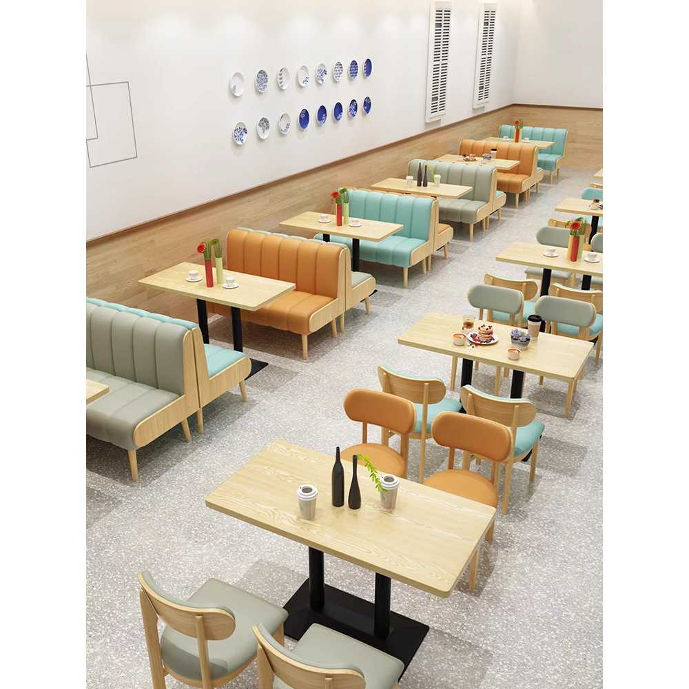 카페 가죽 소파 레스토랑 바 업소용 벤치 의자 가구 A - 상세 이미지 4