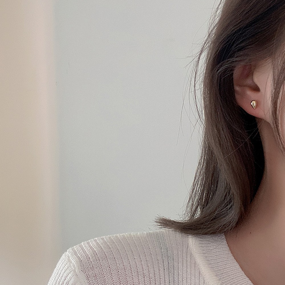 아르니 투웨이 물방울 드롭 귀걸이 925실버 은침 알러지방지 여성 데일리 귀걸이 한쌍 - 상세 이미지 4