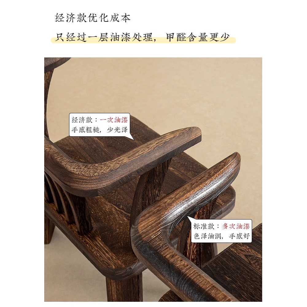 좌식의자 원목 보조 거실 바닥 등받이 커브 낮은 작은 - 상세 이미지 5