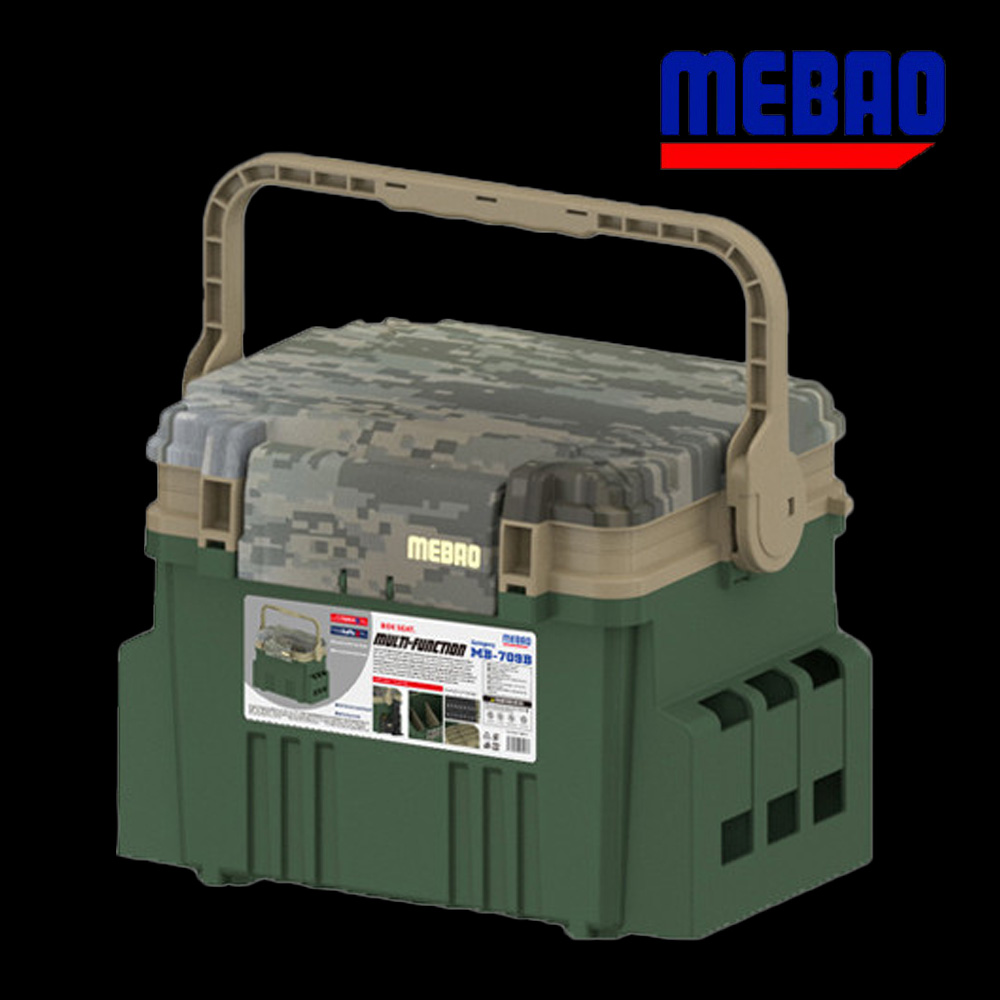 메바오 MB-709A,B 태클박스 소품박스 낚시가방 공구박스 소품케이스 카키카모 - 상품 이미지