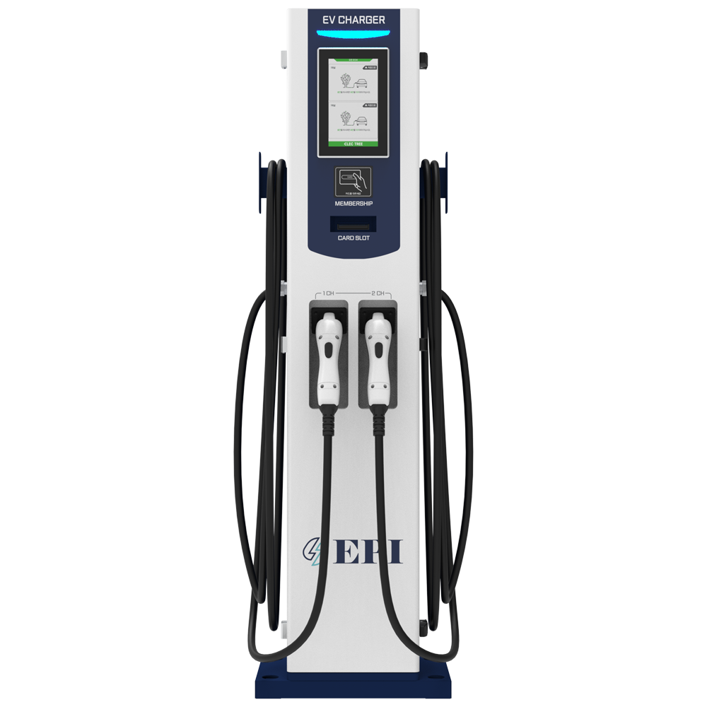 EPI 전기차충전기 완속 14kW (7kW 2ch) 공용 국산 스탠드형