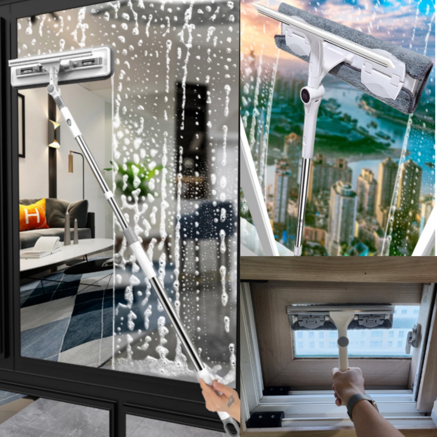 창문닦는기계 이중창 외부창문닦이 아파트외창청소