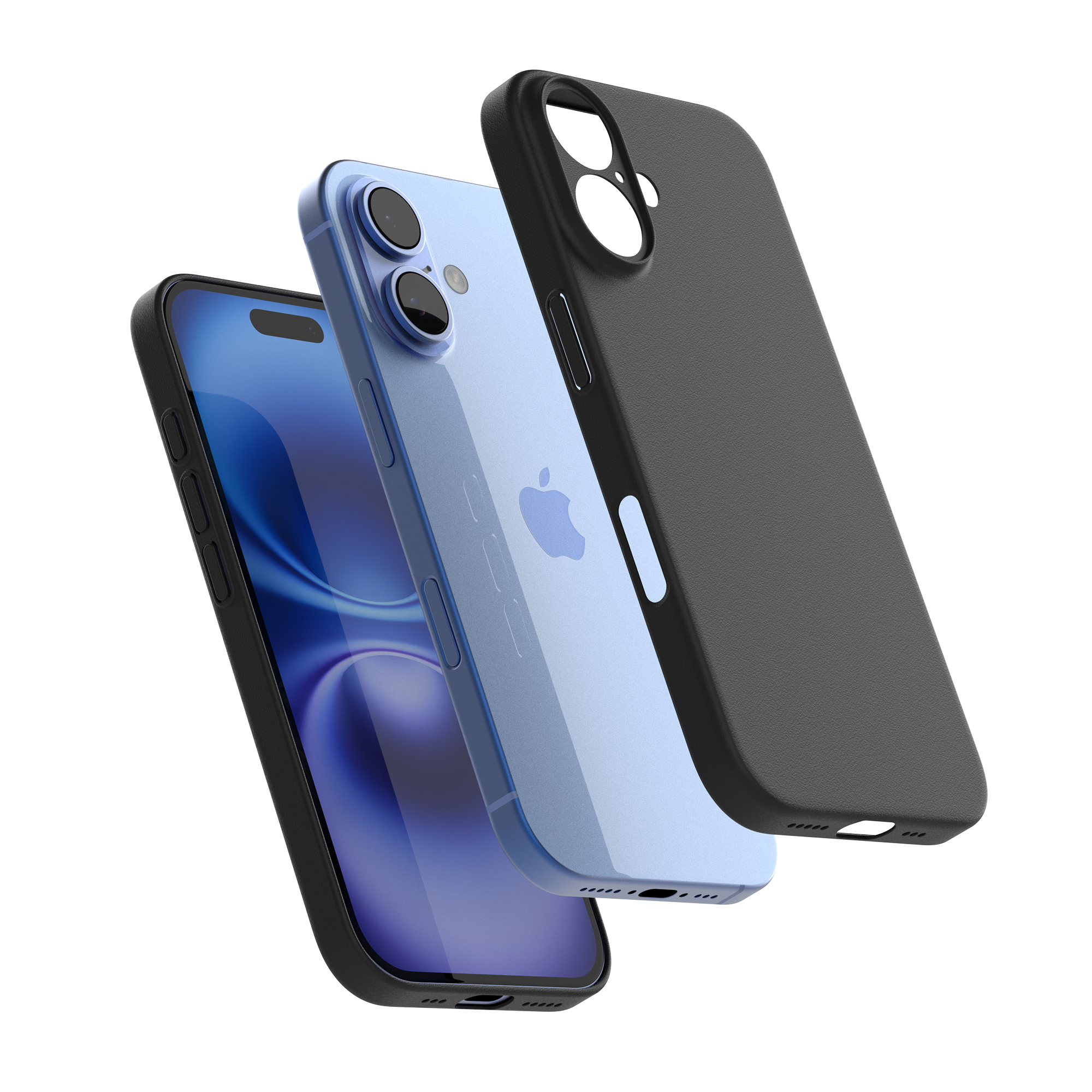 고스트핏 0.6 매트 아이폰 생폰케이스 투명 변색없는 케이스 그레이, 아이폰16 - 상세 이미지 3