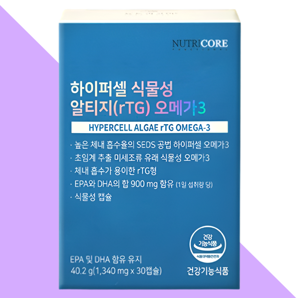 뉴트리코어 하이퍼셀 오메가3 식물성 알티지rTG 30캡슐X1개 - 상세 이미지 4
