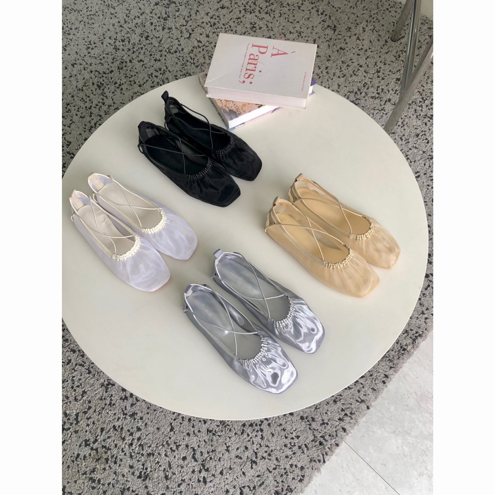 보아투 여성 메쉬 밴딩 메리제인 플랫슈즈 편한 데일리 신발 이미지 6