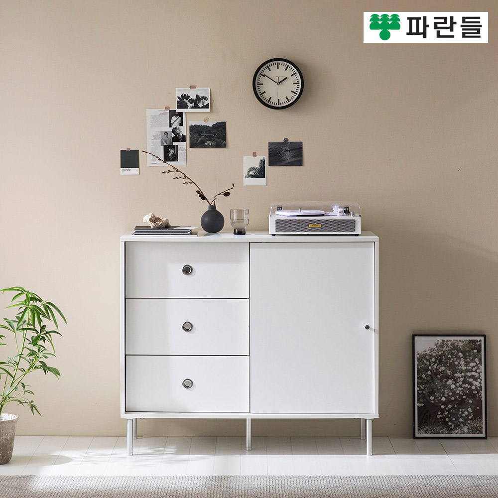 파란들가구 높은다리 100 3단서랍 도어수납장 다용도수납장 - 메인 이미지