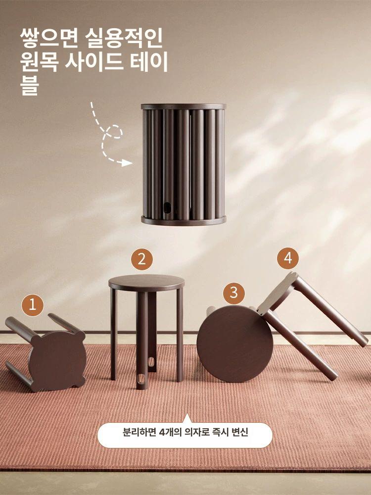 원형의자 스툴 보조의자 카운터 병원 카페 공간활용 벤치 허니넛 색상 - 상세 이미지 2