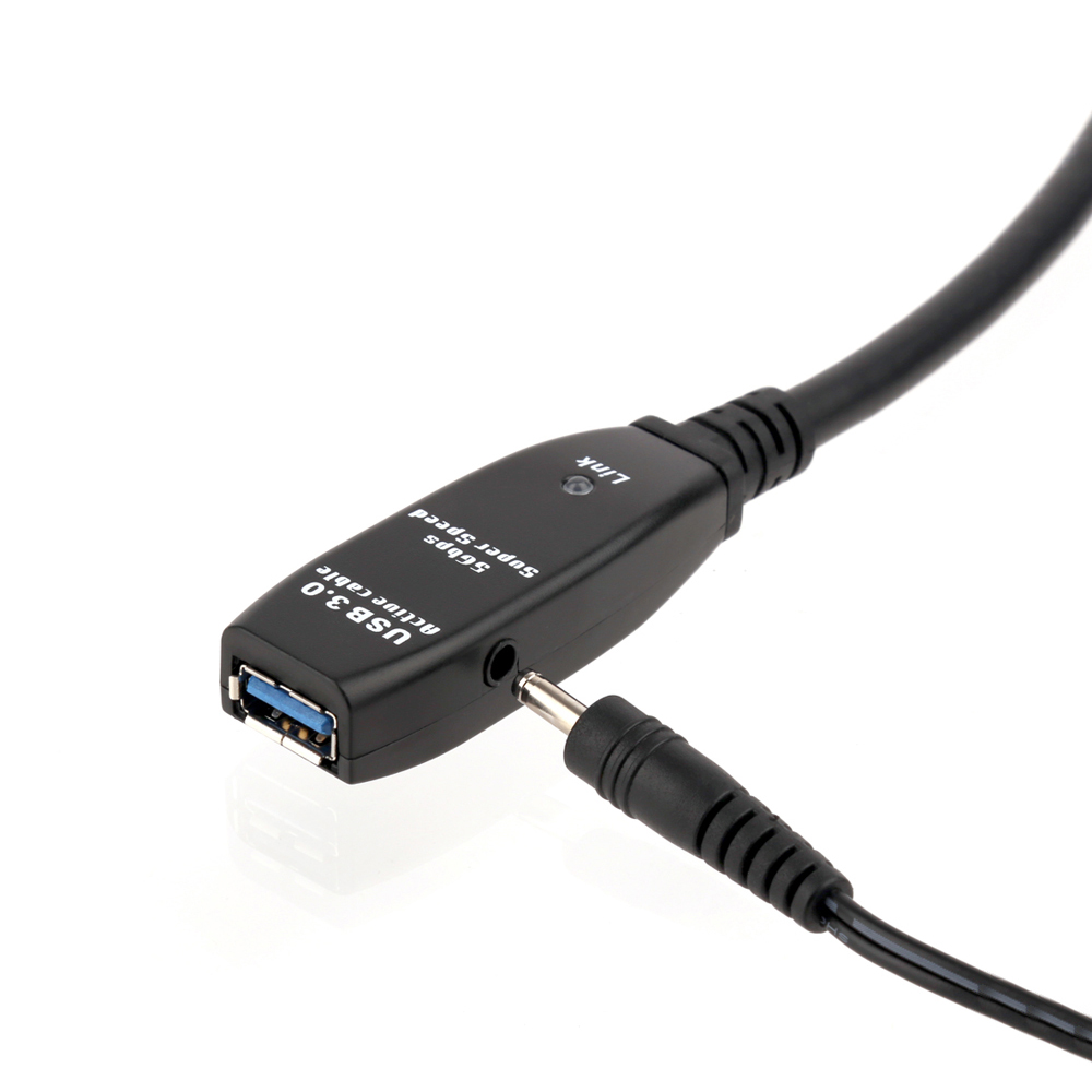 넥스트유 USB 3.0 5Gbps 어댑터 포함 리피터 거리 연장 케이블 20m, 1개 - 상품 이미지