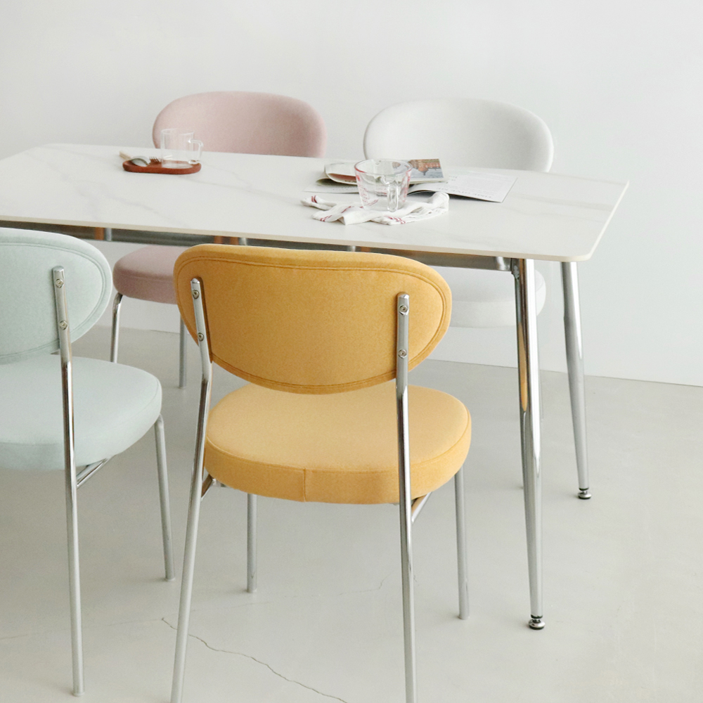 세바 세라믹식탁 세트 크롬프레임 사각형 4인용 식탁 포세린 1200 의자2 벤치