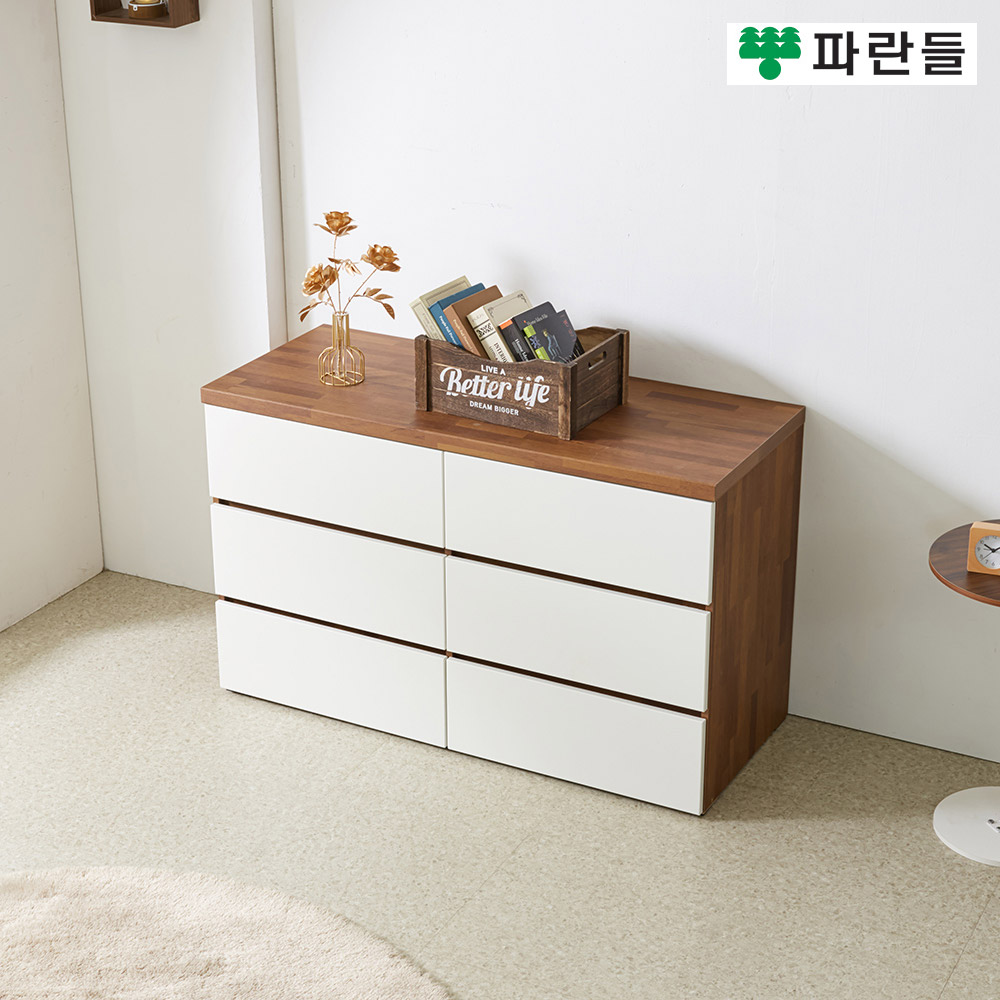 파란들가구 1200 속깊은 2칸 3단서랍장 광폭서랍장 서랍옷장 - 상세 이미지 5