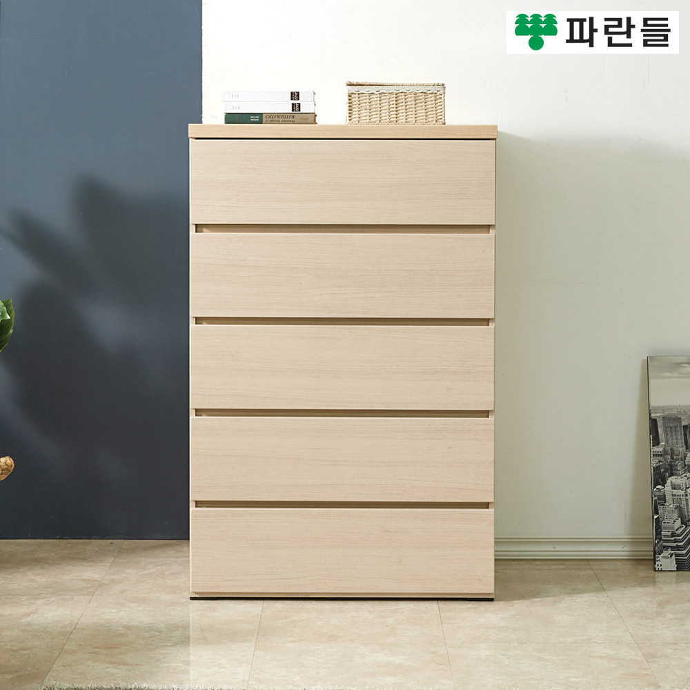 파란들가구 800 속깊은 5단서랍장 800 광폭서랍장 서랍옷장 - 상세 이미지 2