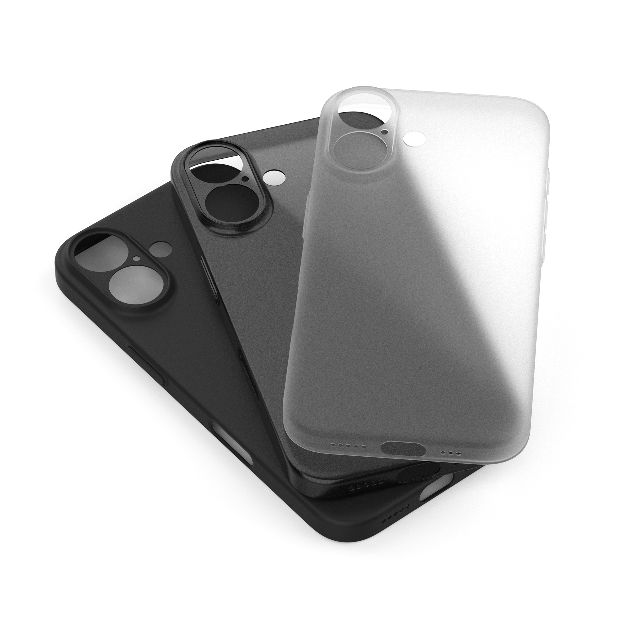 고스트핏 0.6 매트 아이폰 생폰케이스 투명 변색없는 케이스 화이트, 아이폰16 플러스 - 상세 이미지 5