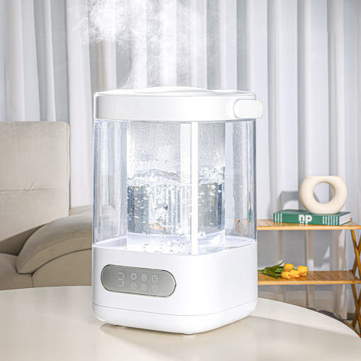 홈바이홈 포그미 물멍 가습기 가열식 간편세척 저전력 대용량 살균 열풍 건조 세척