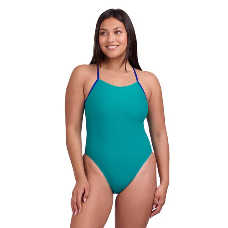졸린 페리 오션 원피스 수영복 JOLYN Perry Contrast One Piece Swimsuit - Ocean/Blueberry/Lavender - 메인 이미지