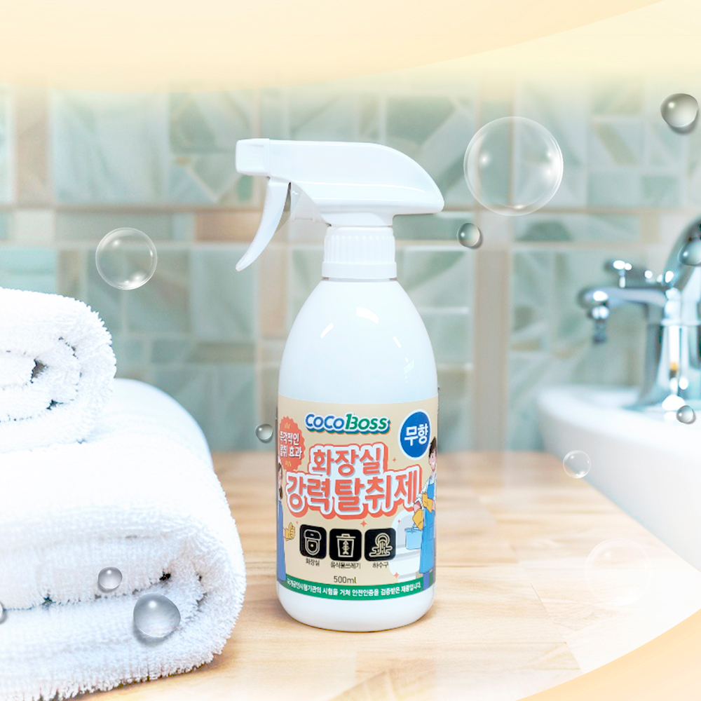 코코룸 무향 화장실 하수구 음식물쓰레기 냄새 제거 강력 탈취 스프레이 500ml, 1개 - 상세 이미지 3