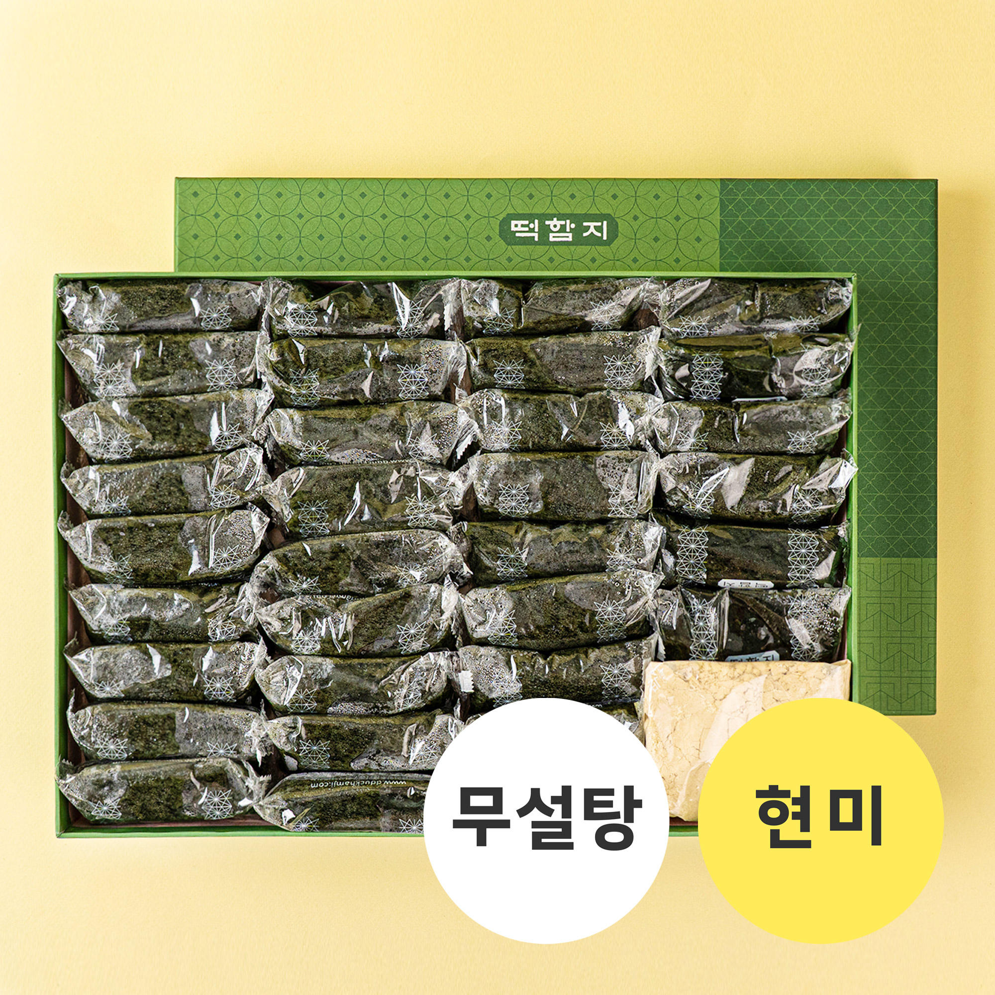떡함지 무설탕떡 현미쑥인절미 30개 - 상품 이미지