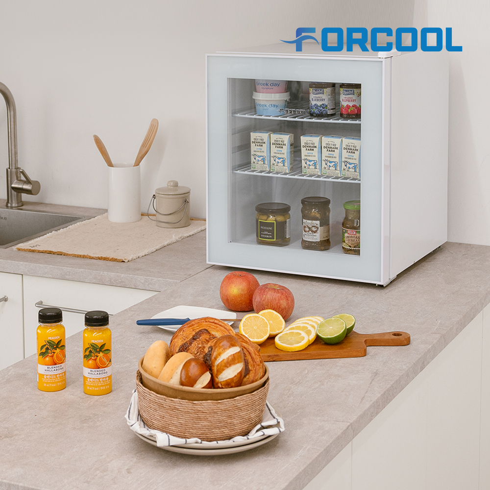 음료수냉장고 미니 쇼케이스 술 냉장고 음료 소형 냉장 가정용 술장고 KVC-90 슬림베젤도어