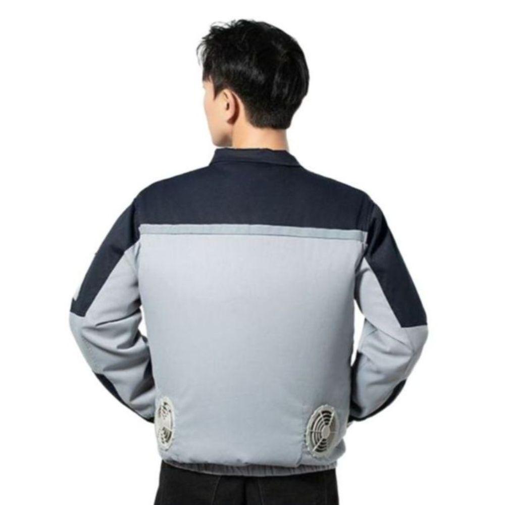 자켓 에어컨 선풍기 잠바 옷 여름 달린옷 쿨 냉방복 M(40-50kg) 레드 블랙 - 상품 이미지