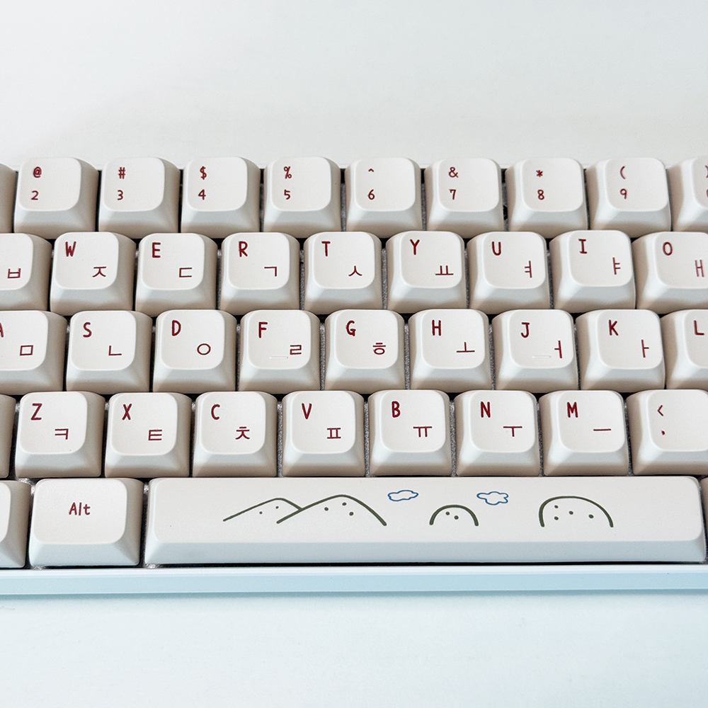 낙서 키캡 한글각인 그래피티 두들 귀여운 XDA PBT 키캡 기계식 키보드 커스텀 이미지 8