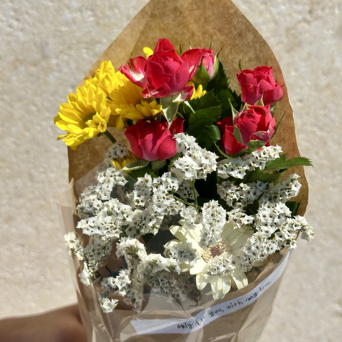 생화 크라프트 미니 꽃다발 졸업 단체 행사 꽃 생화택배 예약 꽃배달 희록플라워 - 상세 이미지 4