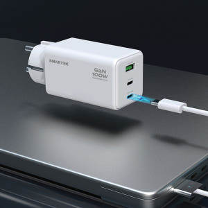 스마텍 초고속충전기 3포트 100w GAN PD 접지 멀티 노트북 C타입... 개봉기 | 실사용 후기 - 상품 이미지 3