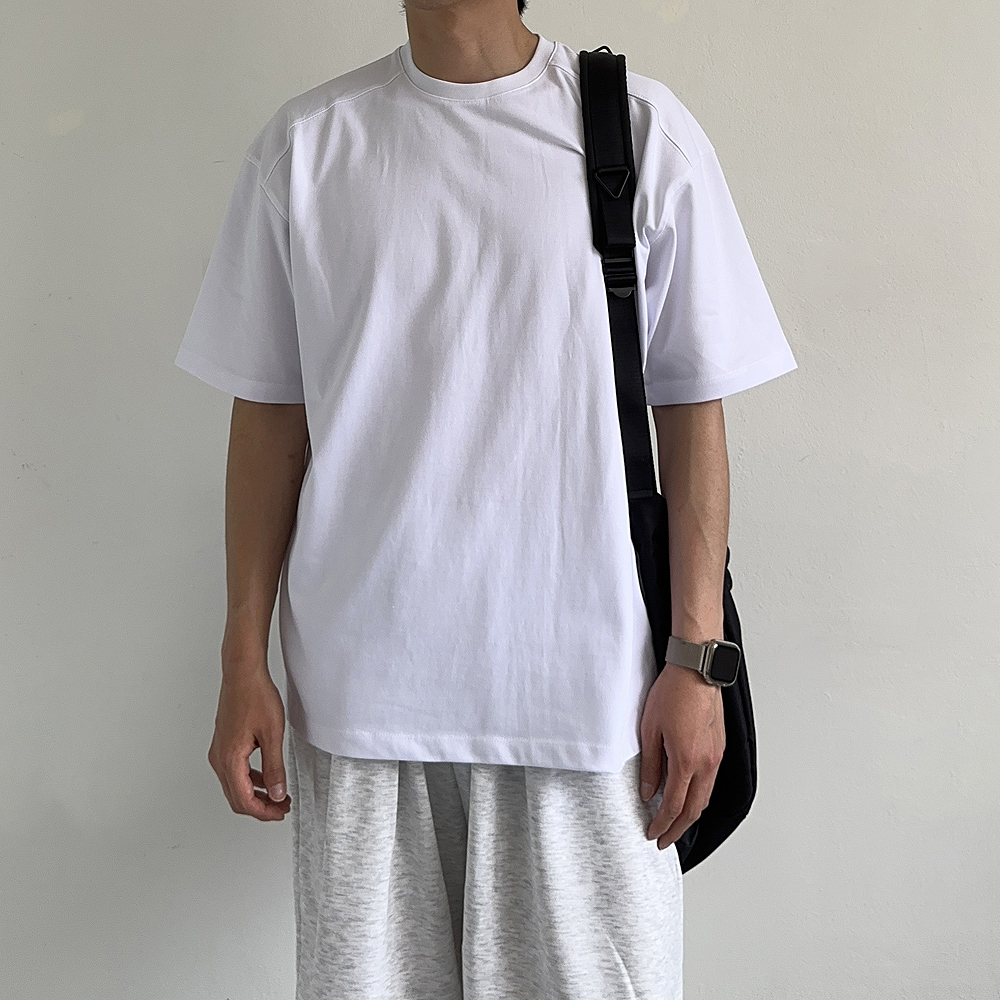 남자 반팔티 분또 절개 쿨 티셔츠 남자 오버핏 반팔 - 상세 이미지 2