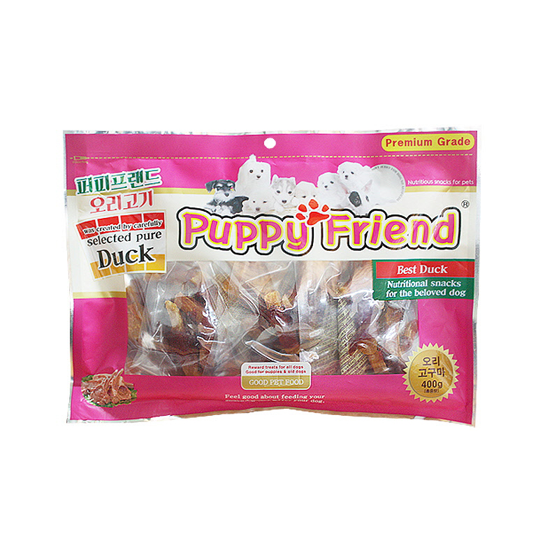 퍼피프랜드 강아지대용량간식 강아지닭가슴살 고구마 애견 건조 간식 오리고구마, 400g, 1개 - 메인 이미지