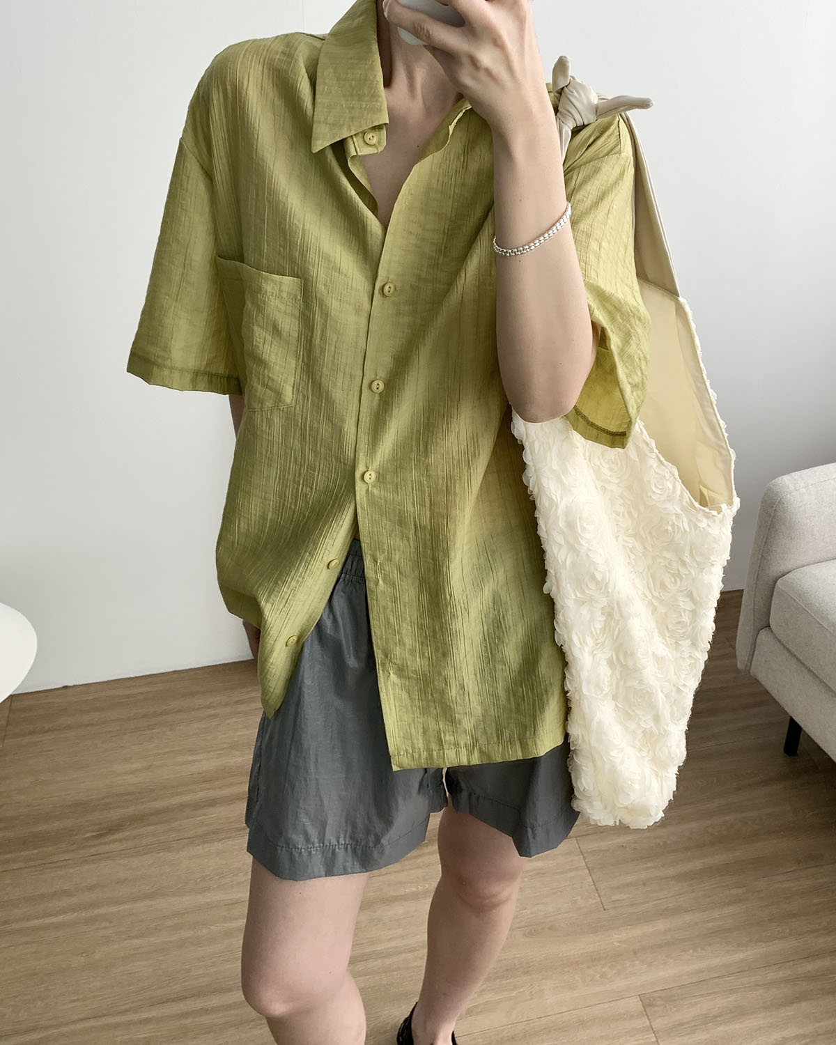 [당일발송] 샤이 팬츠 썸머 3부 밴딩 반바지 나일론 가벼운 숏팬츠 웨어링무드 (3c) - 상세 이미지 3