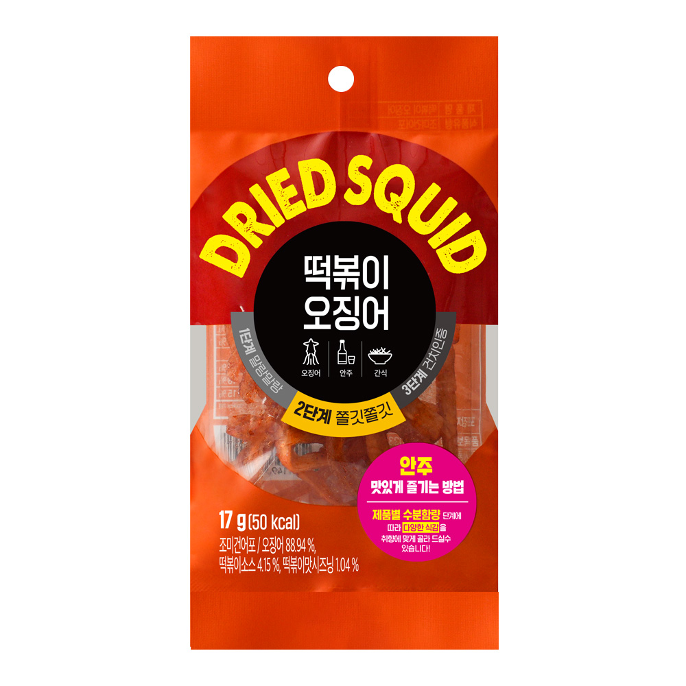 떡볶이맛 오징어스낵 17g - 메인 이미지