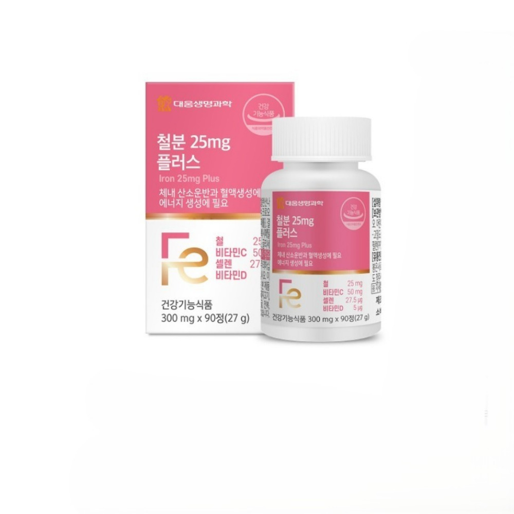 대웅생명과학 철분 복용시간 임산부 비헴첼 철분제 헴철 출산후 약3개월 90정, 1개 - 상세 이미지 3
