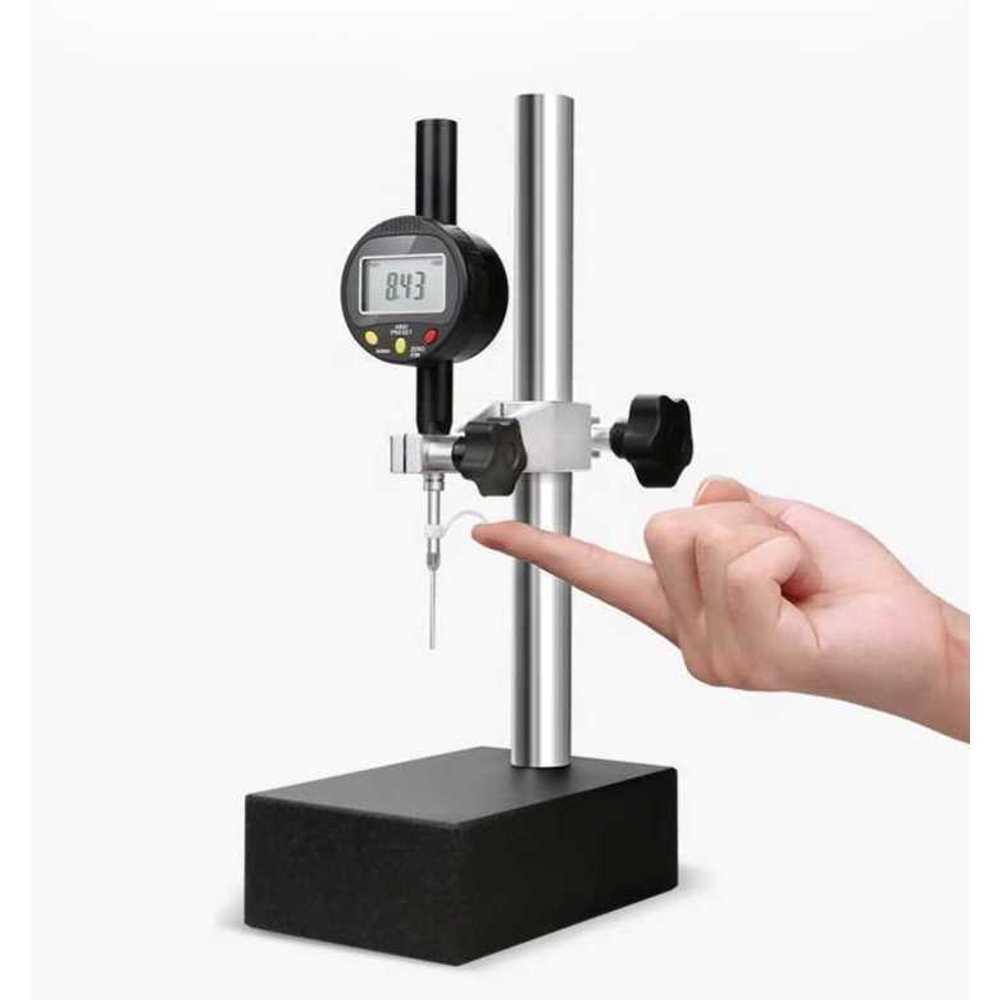 깊이 측정기 게이지 정밀도 0.001mm 디지털 측정 공구 다이얼 0-12 + 비교표 100x150mm - 상품 이미지