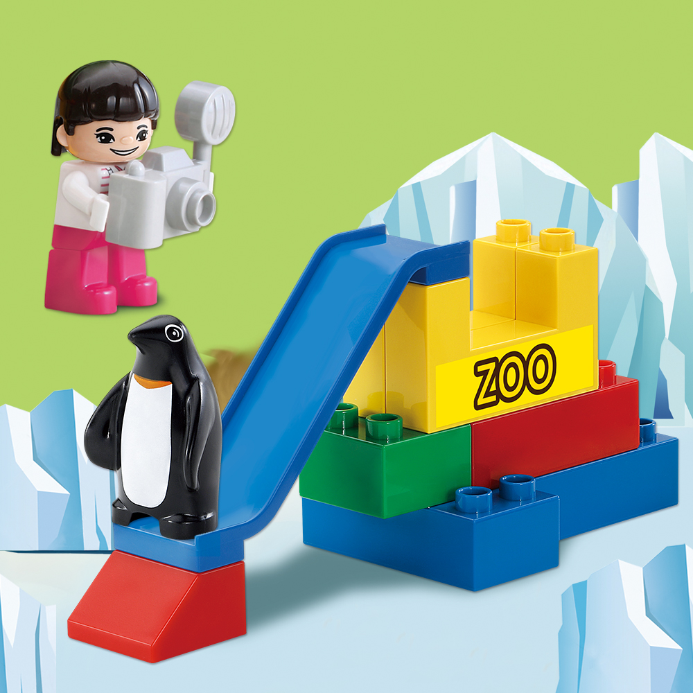 옥스포드 애니멀월드 블록 동물 장난감 AW2802 아기소근육발달 창의력블럭 어린이날선물 - 상세 이미지 3