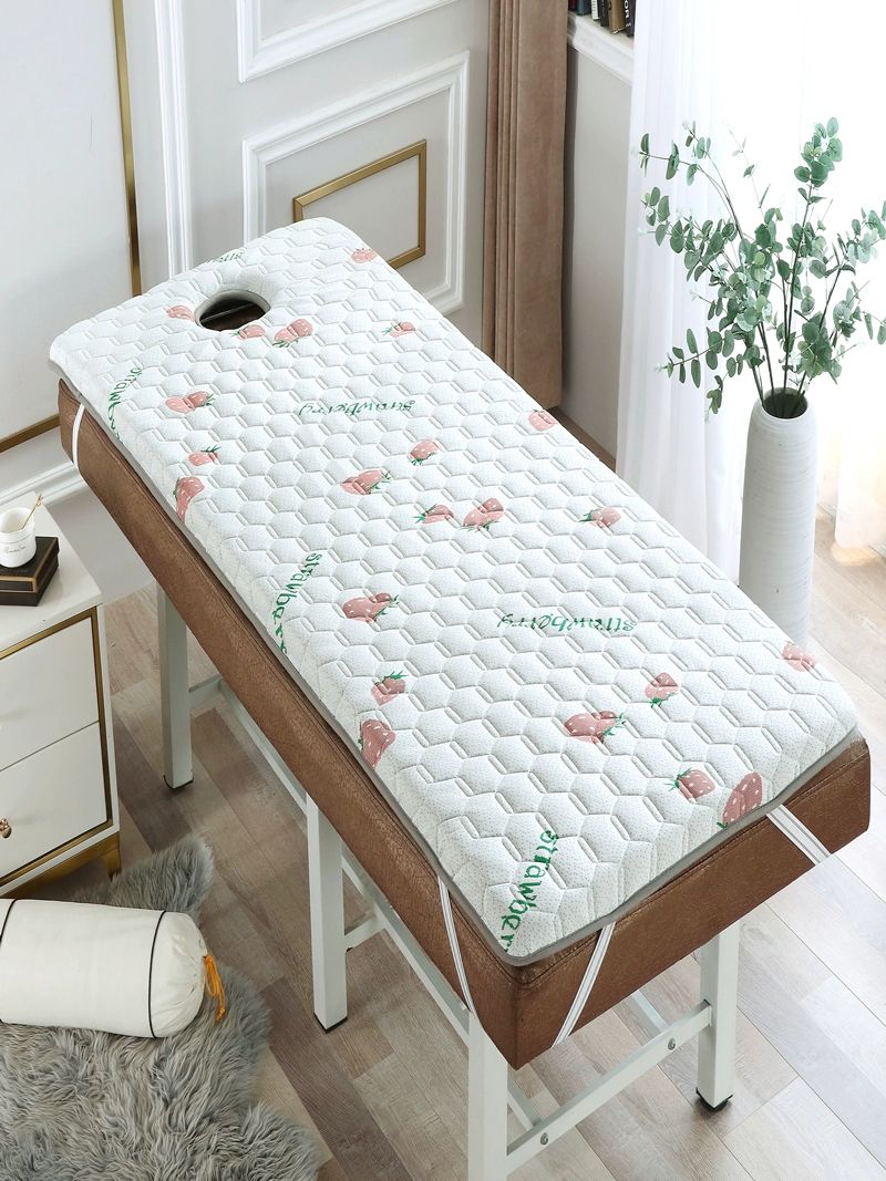 라텍스 마사지 매트 뷰티 메트리스 베드 괄사 접이식 보관 니트 딸기 3cm 라텍스 180x60 정사각형 구멍있음 - 상세 이미지 5