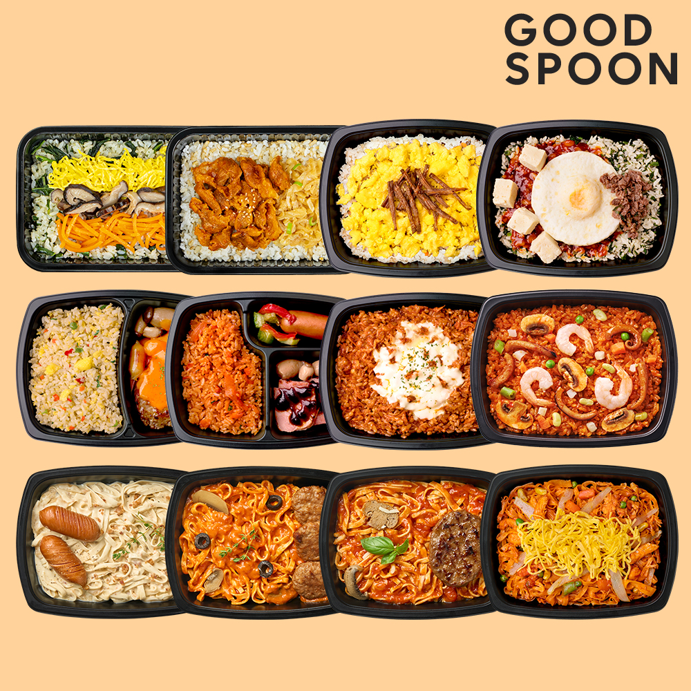 굿스푼 저당 도시락 12종 12팩 간헐적 단식 식단 2주 칼로리 관리 잡곡 곤약밥 건강 반찬