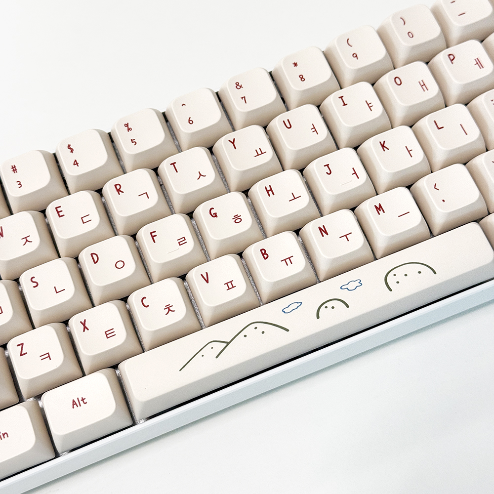 낙서 키캡 한글각인 그래피티 두들 귀여운 XDA PBT 키캡 기계식 키보드 커스텀 이미지 6