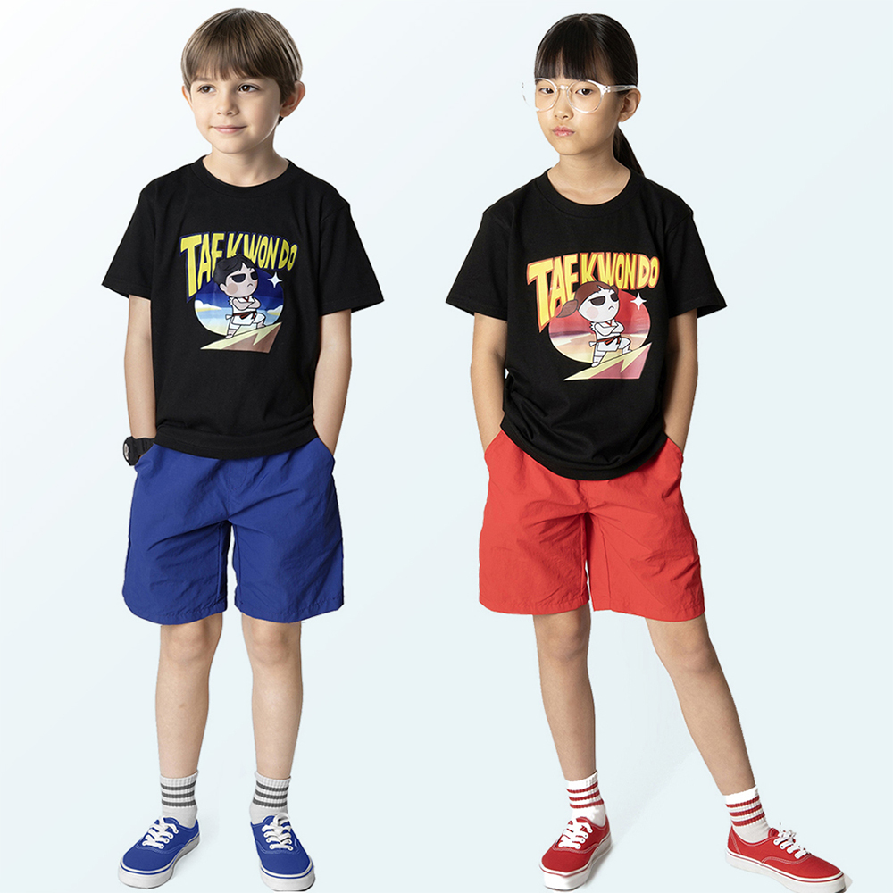 모란즈 태권키즈 코튼 반팔 상하세트 남아 여아