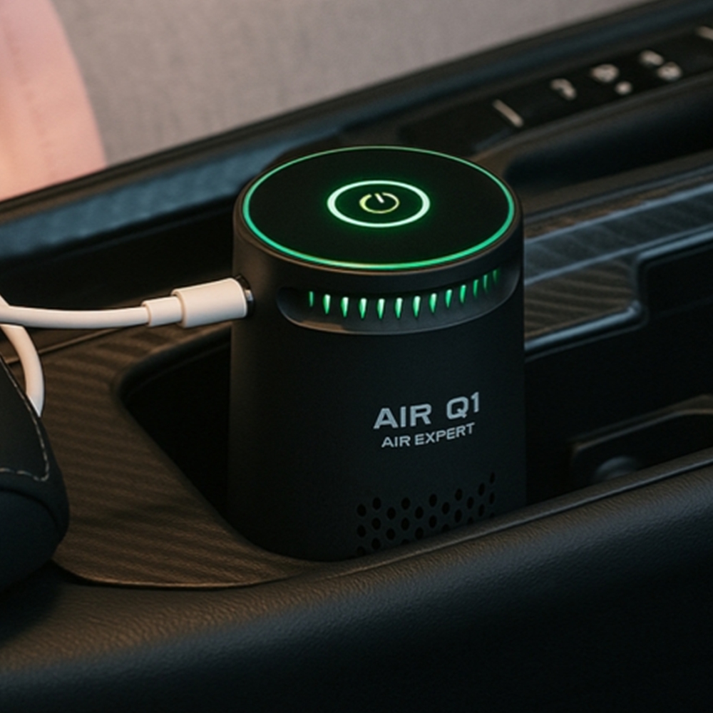 저소음 차량공기청정기 휴대용 미니 공기청정기 LED 조명