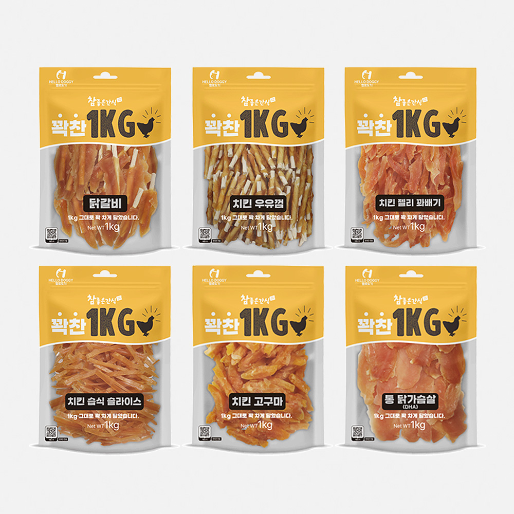 헬로도기 꽉찬 강아지대용량간식 강아지고구마 닭가슴살 간식 치킨고구마, 1kg, 1개 이미지 2