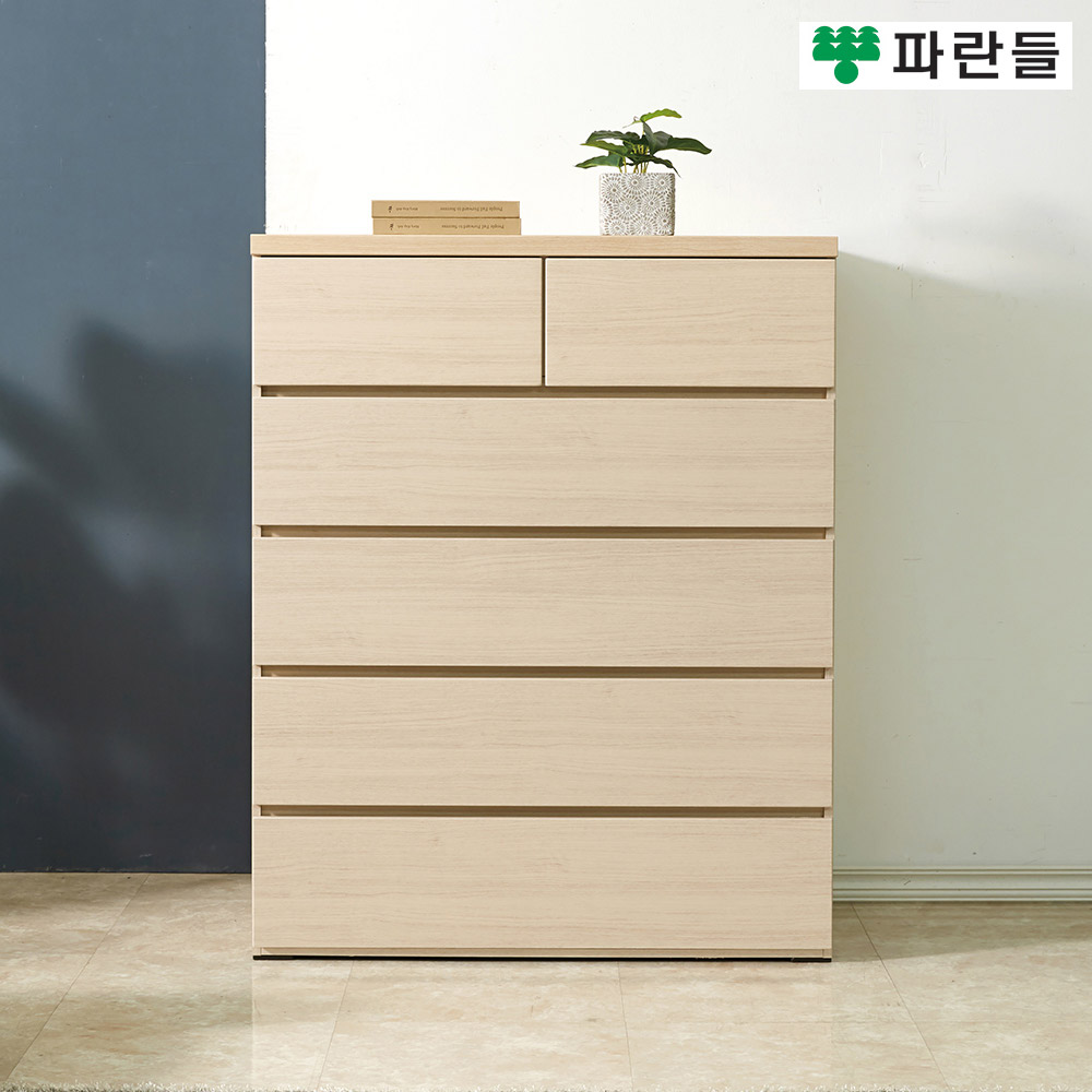 파란들가구 1000 속깊은 상2칸 5단서랍장 광폭서랍장 서랍옷장 - 상세 이미지 2