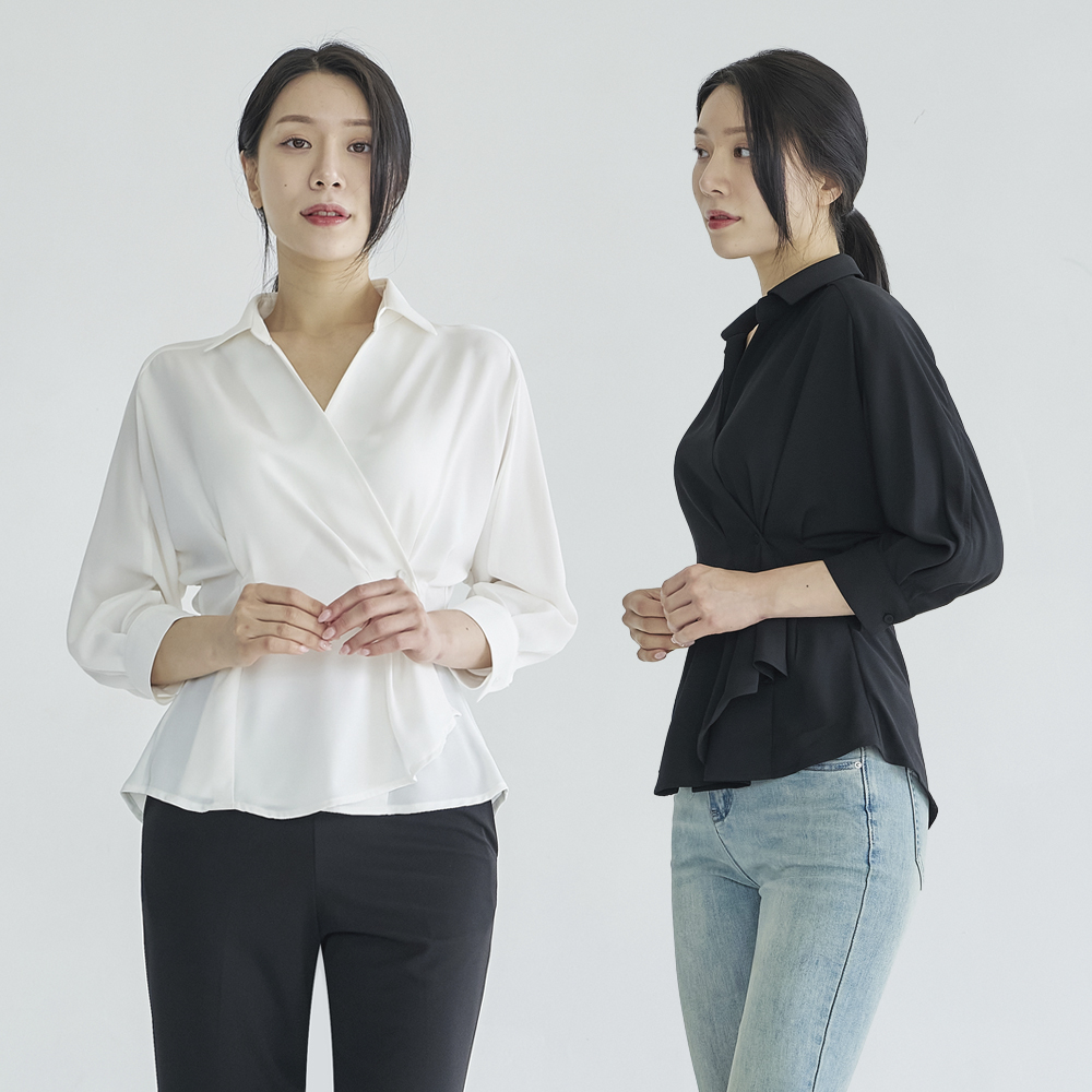 오피스룩블라우스 7부블라우스 [마랑] 제품 이미지