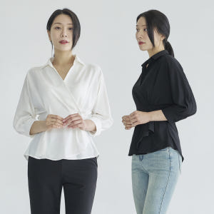 오피스룩블라우스 7부블라우스 [마랑] 착용 후기 | 사이즈/핏 총정리 - 상품 이미지 1
