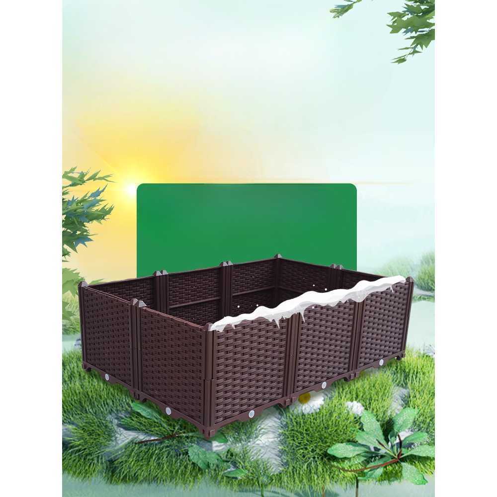 테라스 화단 조립형 텃밭 배수구 포함 식재 플랜터 2열 4칸 80x80x22 - 상세 이미지 3